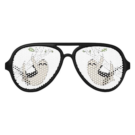 Lunettes De Fête Aviateur Parti de la Sloth (Devant)