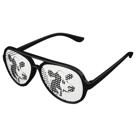 Lunettes De Fête Aviateur Parti rétro Shades Tillamook Vache (Angle)
