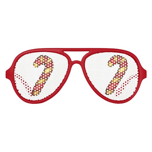 Lunettes De Fête Aviateur Peppermenthe Christmas Cookie Sucre de canne rouge (Devant)