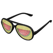 Lunettes De Fête Aviateur Points Watermelon et Polks (Angle)