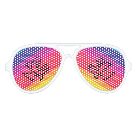 Lunettes De Fête Aviateur Poisson arc-en-ciel (Devant)
