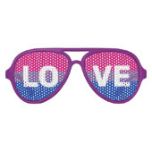 Lunettes De Fête Aviateur Pride Bisexuelle Célébrer L'AMOUR (Devant)