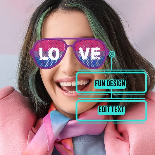 Lunettes De Fête Aviateur Pride Bisexuelle Célébrer L'AMOUR