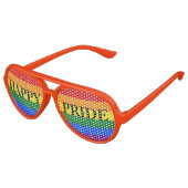 Lunettes De Fête Aviateur Rainbow Happy Pride (Angle)