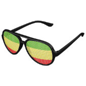 Lunettes De Fête Aviateur Rasta (Angle)