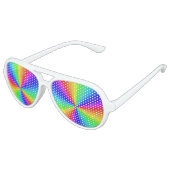 Lunettes De Fête Aviateur Rayons arc-en-ciel cool (Angle)