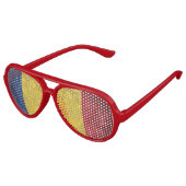 Lunettes De Fête Aviateur Roumanie (Angle)