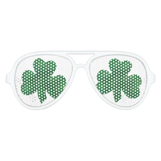 LUNETTES DE FÊTE AVIATEUR SHAMROCK IRLANDAIS (Devant)