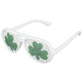 LUNETTES DE FÊTE AVIATEUR SHAMROCK IRLANDAIS (Angle)