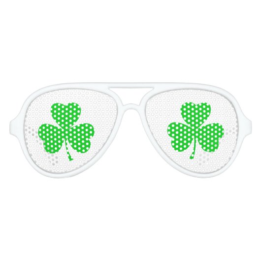 Lunettes De Fête Aviateur Shamrock Jour de la Saint Patrick (Devant)