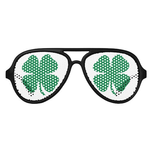 Lunettes De Fête Aviateur Shamrock vert (Devant)