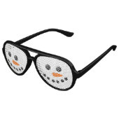 Lunettes De Fête Aviateur Snowman (Angle)