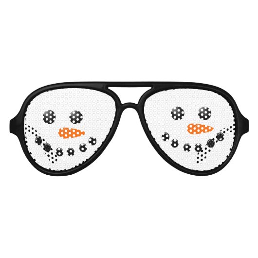 Lunettes De Fête Aviateur Snowman (Devant)