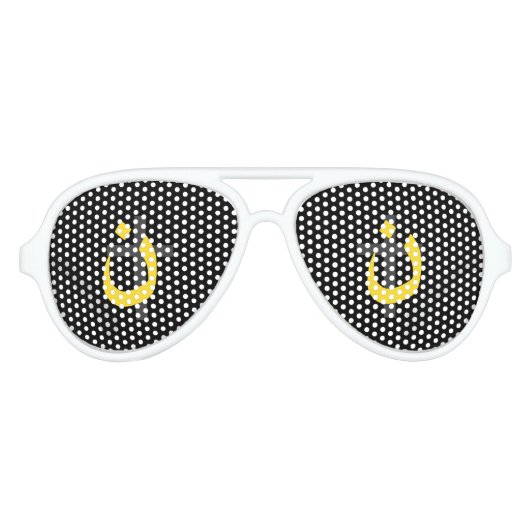 Lunettes De Fête Aviateur Symbole chrétien Nazaréen Solidarité Croix Jaune (Devant)
