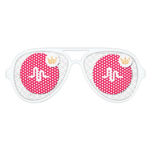 Lunettes De Fête Aviateur Teintes musicales.ly (Devant)