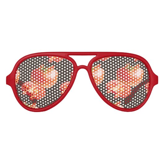 Lunettes De Fête Aviateur Tomate fraîche (Devant)