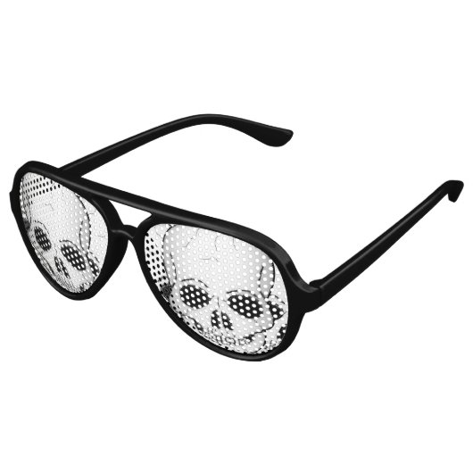 Lunettes De Fête Aviateur Trois crânes (Angle)