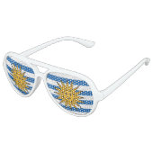 Lunettes De Fête Aviateur Uruguay (Angle)