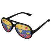 Lunettes De Fête Aviateur Venezuela Drapeau amusant patriotique (Angle)