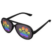 Lunettes De Fête Aviateur Verres de nouveauté Rainbow Paws (Angle)