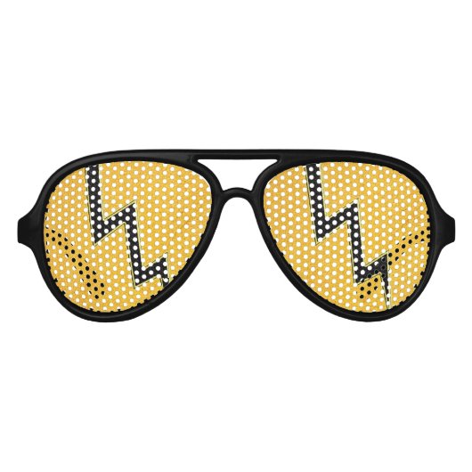 Lunettes De Fête Aviateur Verrou de foudre (Devant)
