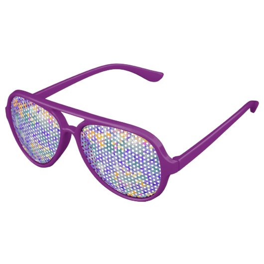 Lunettes De Fête Aviateur Violetas (Angle)