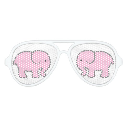 Lunettes De Fête Aviateur Voir les éléphants roses (Devant)