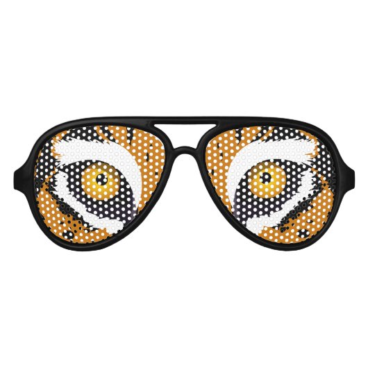 Lunettes De Fête Aviateur Yeux de tigre (Devant)