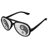 Lunettes De Fête Aviateur Ying Yang Empreinte de patte (Angle)
