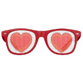 Lunettes de fête - Coeurs rouges (Devant)
