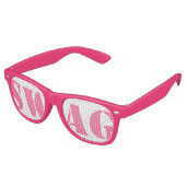 Lunettes de fête de swag rose (Angulaire)