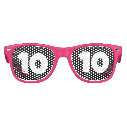 LUNETTES DE FÊTE ENFANT 10E ANNIVERSAIRE 10 FÊTE SOLEIL TONS (Devant)