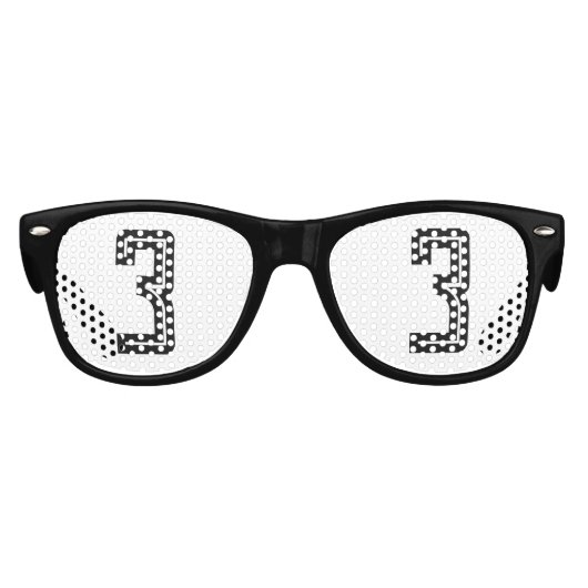 LUNETTES DE FÊTE ENFANT 3E ANNIVERSAIRE 3E ÂGE SOLEIL RÉTRO (Devant)