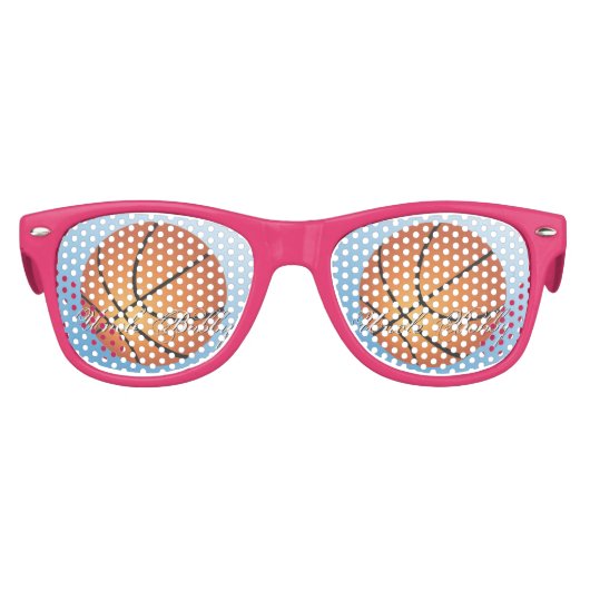 Lunettes De Fête Enfant Basket-ball Image 🏀 Monogramme Budget spécial (Devant)