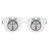 Lunettes De Fête Enfant Chiens d'illustration face Sibérien Husky (Devant)