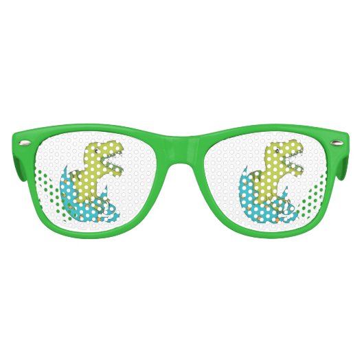 Lunettes De Fête Enfant Dinosaure Vert Cute/Oeuf (Devant)