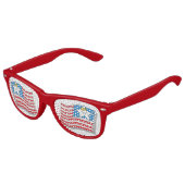 Lunettes De Fête Enfant Drapeau américain (Angle)