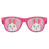 Lunettes De Fête Enfant Drôle lapin de Pâques rose mignonne (Devant)