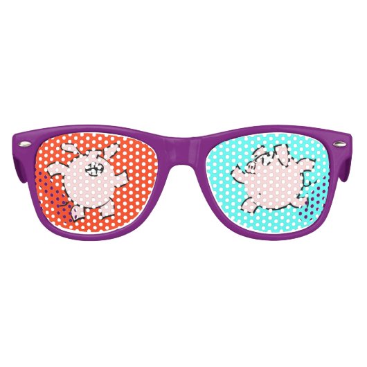 Lunettes De Fête Enfant Funny 5 et 6 Cartoon Pig Année 2019 EyeW (Devant)