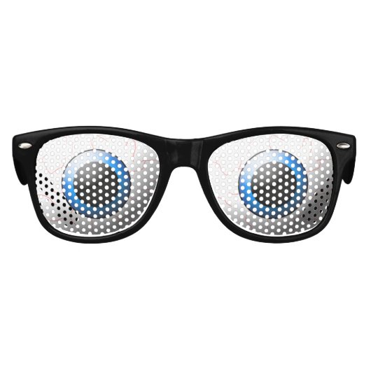 Lunettes De Fête Enfant Goofy Bloodshot Blue Eyeballs Halloween (Devant)