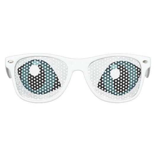 LUNETTES DE FÊTE ENFANT GROS CHAT AUX YEUX BLEUS. CHAT ALIEN EXTRATERRESTR (Devant)