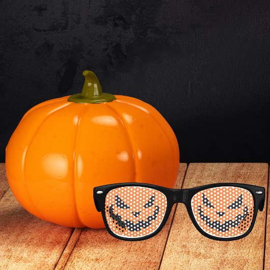 Lunettes De Fête Enfant Halloween Jack-o'-lantern Éffrayant Orange