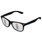 Lunettes De Fête Enfant Hippocampe polygonal arc-en-ciel (Angle)