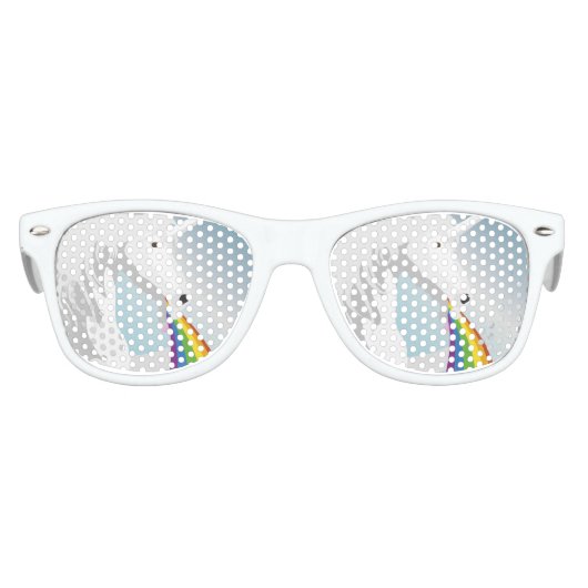 Lunettes De Fête Enfant Illustration puking Unicorns (Devant)
