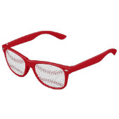 Lunettes De Fête Enfant Joueur de baseball cool Rouge Blanc (Angle)