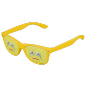 Lunettes De Fête Enfant Mignonne triste Pleure Emoji Jaune (Angle)