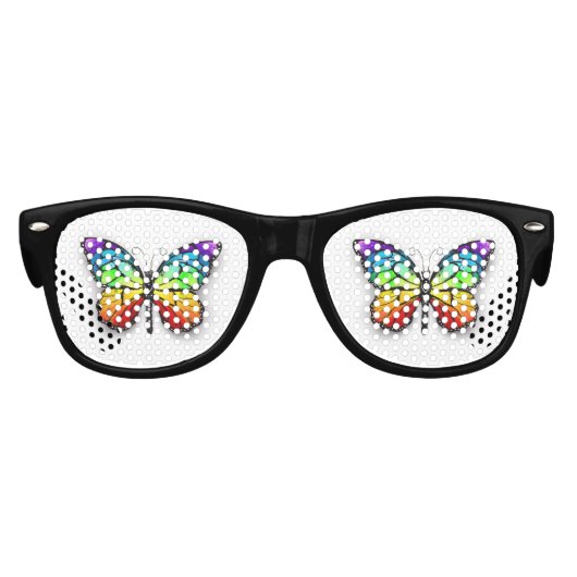 Lunettes De Fête Enfant Monarque papillon arc-en-ciel (Devant)