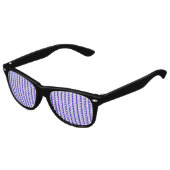 Lunettes De Fête Enfant rétro électrique rayé bleu & violet (Angle)