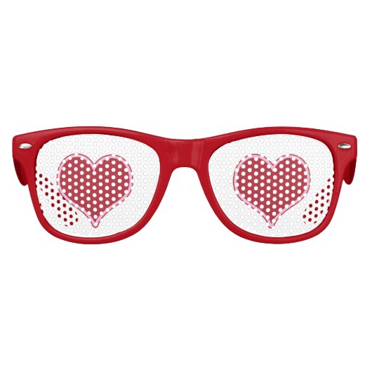Lunettes De Fête Enfant Saint Valentin Coeurs rouges Amour (Devant)