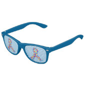 Lunettes De Fête Enfant Sensibilisation sur l'autisme Ruban Cute Bleu (Angle)